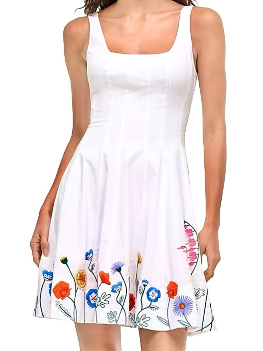 NWT Staud Wells Embroidered Mini Dress White Seed Shop 🌟Rare🌟
